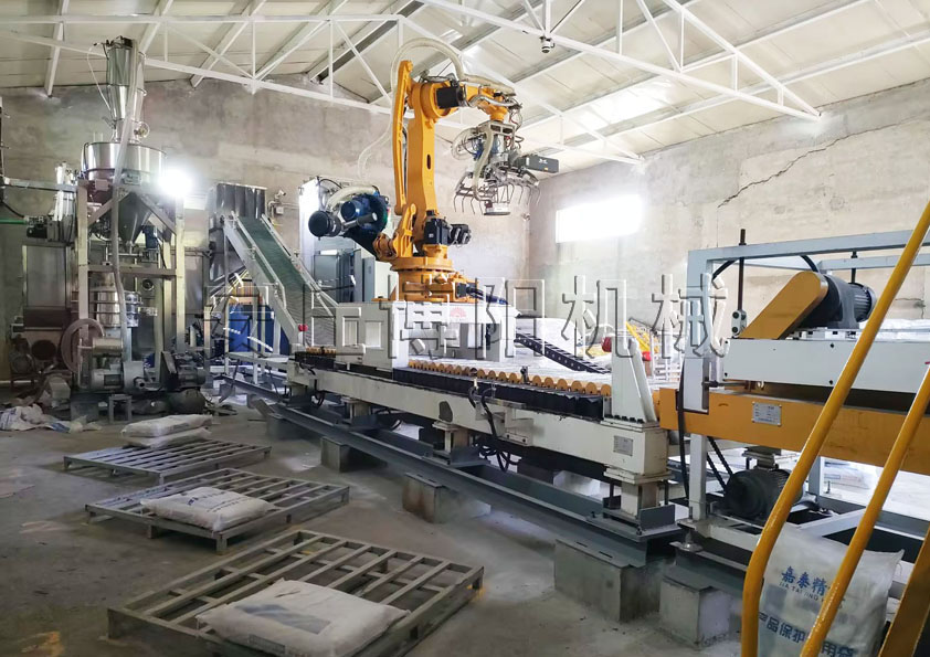 碳酸氫銨全自動(dòng)拆包機(jī)械手 全自動(dòng)拆包機(jī)器人的產(chǎn)品特點(diǎn)