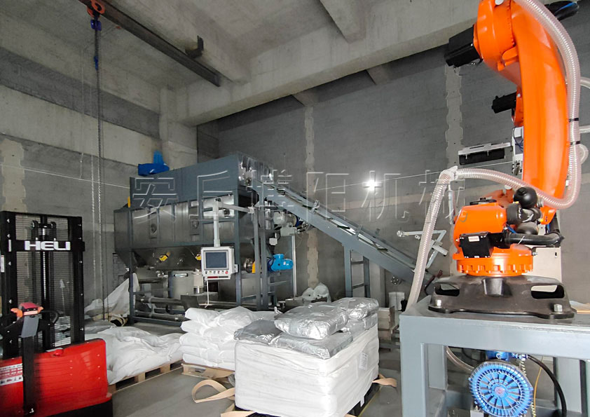25kg片堿自動(dòng)拆包機(jī)器人 無(wú)塵粉體全自動(dòng)拆袋機(jī)械手